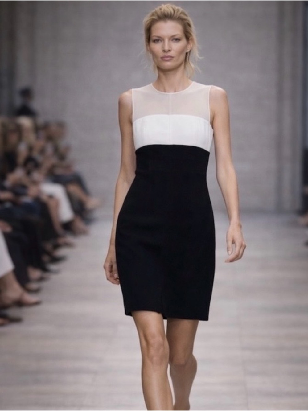 NARCISO RODRIGUEZ Black and White
Silk Mid-length Dress